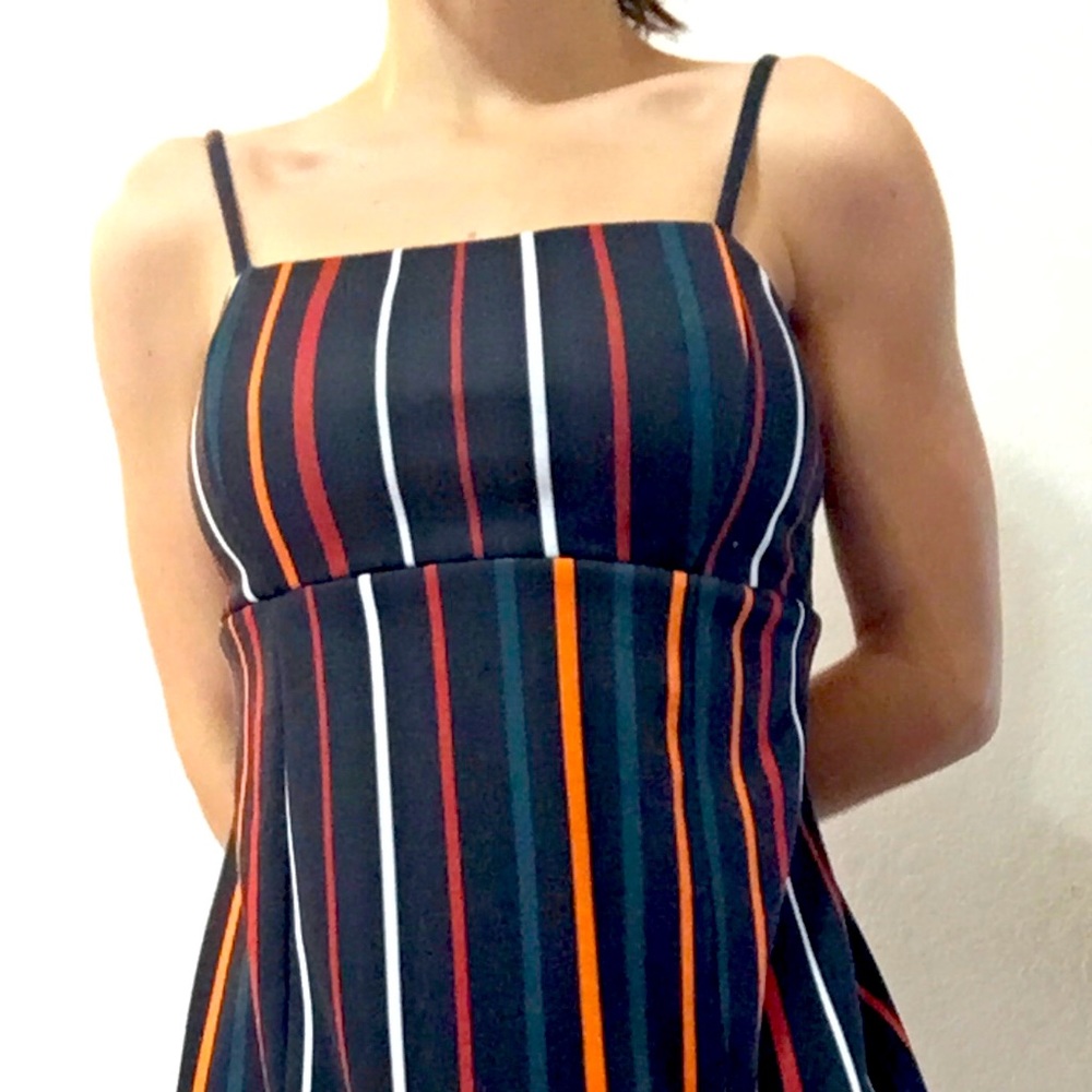 Beautiful stripped mini dress. Lightly worn.